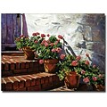 Trademark Global David Glover Geranium Steps Canvas Art, 24 x 32