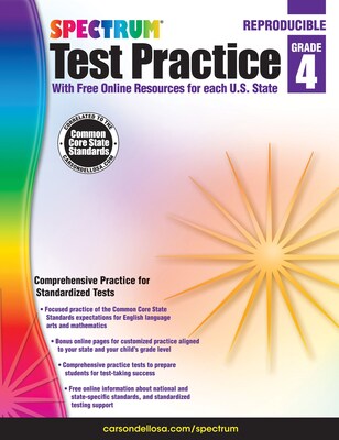 Spectrum Test Practice Grade 4 Workbook, Paperback