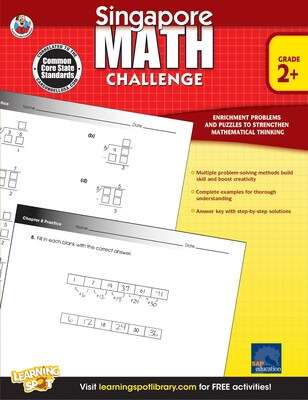 Frank Schaffer Singapore Math Challenge Workbook, Grades 2 - 5
