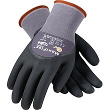 G-Tek Coated Work Gloves; MaxiFlex Ultimate Seamless Nylon Knit Liner, 3/4 Nitrile Coating, LG, 12Pr