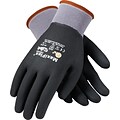 G-Tek MaxiFlex Ultimate Polyurethane Coated Nitrile Gloves, Medium, 15 Gauge, Dark Gray/Black, 12 Pairs (34-876/M)