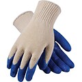 PIP 39-C122 Latex Coated Cotton/Poly Gloves, Medium, 10 Gauge, Natural/Blue 12 Pairs (39-C122/M)