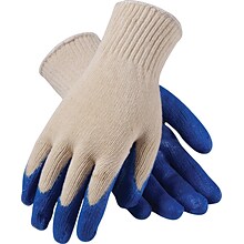 PIP 39-C122 Latex Coated Cotton/Poly Gloves, Large, 10 Gauge, Natural/Blue, 12 Pairs (39-C122/L)