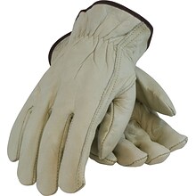 PIP Drivers Gloves, Economy Grade, Top Grain Cowhide, Small, Tan