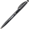 Bic Tech 2 in 1 Retractable Ballpoint Pen and Stylus, Medium Point, Black/Silver Barrel, Each