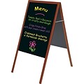 MasterVision® 21(W) x 33(H) Magnetic Wet Erase Board, Cherry Frame, Each