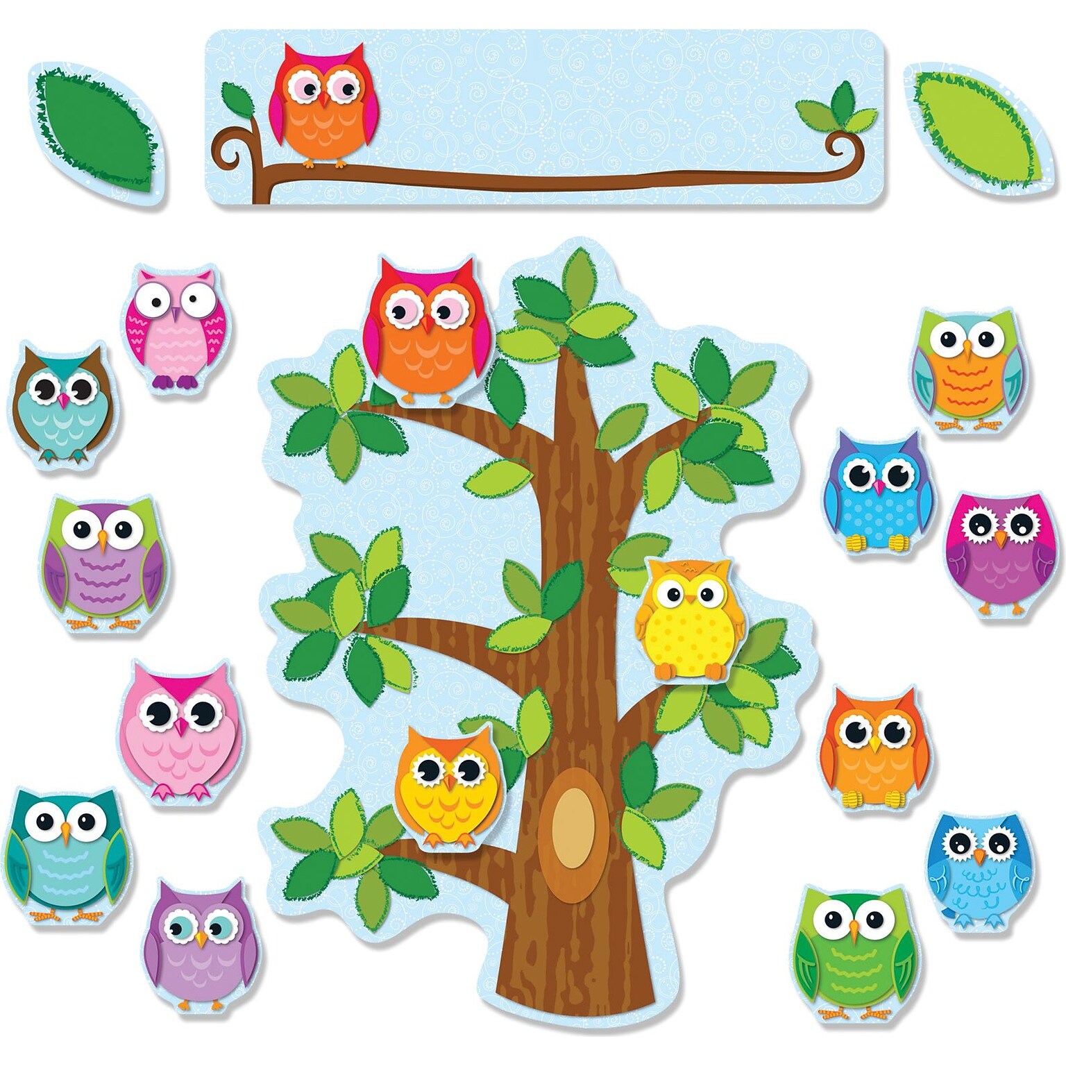 Carson-Dellosa Colorful Owls Behavior,  Bulletin Board Set