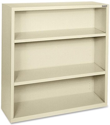 Lorell Fortress Series 3-Shelf 42 Bookcase, Putty (LLR41284)