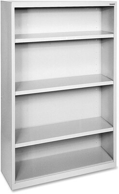 Lorell Fortress Series 4-Shelf 60 Bookcase, Light Gray (LLR41286)