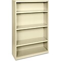 Lorell Fortress Series 4-Shelf 60Bookcase, Putty (LLR41287)