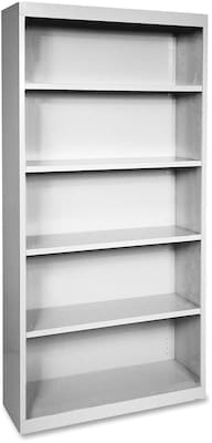 Lorell Fortress Series 5-Shelf 72 Bookcase, Light Gray (LLR41289)
