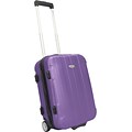 Travelers Choice® TC3900 Rome 21 Hard-Shell Carry-On Upright Luggage Suitcase, Purple