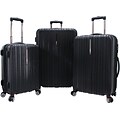 Travelers Choice® TC5000 Tasmania 3-Piece Expandable Spinner Luggage Set, Black