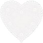 Hygloss Heart Paper Lace Doilies, 4", White (HYG91041)