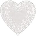 Hygloss® Heart Paper Lace Doilies, 6, White (HYG91061)