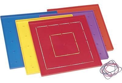 Learning Resources 5x5-Pin 7 Plastic Geoboard, 10/Set