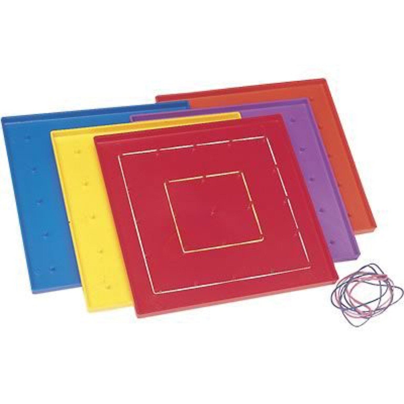 Learning Resources 5x5-Pin 7 Plastic Geoboard, 10/Set