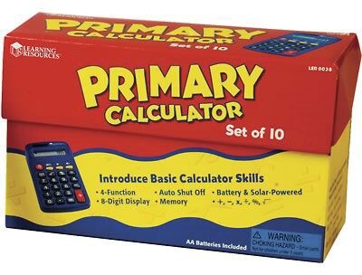 Learning Resources Primary Calculator, 10/Pack (LER0038)