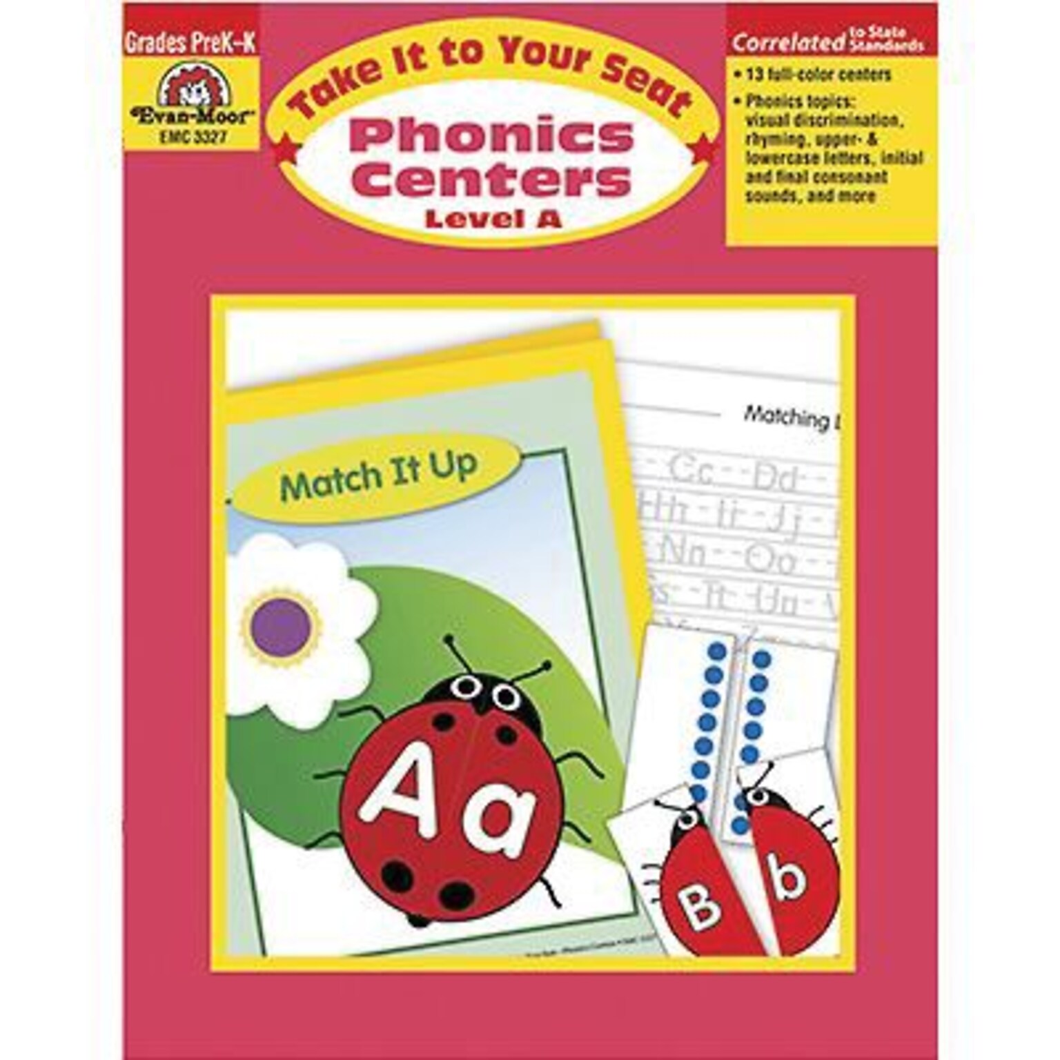 Evan-Moor® Take It To Your Seat Phonics Centers, GR: PreK-K