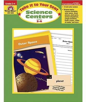 Evan-Moor® Take It To Your Seat Science Centers, GR: 3-4