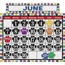 Teacher Created Resources® Calendar Bulletin Board Display Set, Colorful Paw Prints