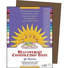 SunWorks® Construction Paper, 9x12, Dark Brown, 50 Sheets