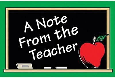 A Note from the Teacher Postcards