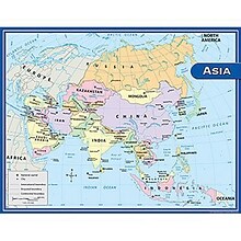 Teacher Created Resources Asia Map Chart, 17W x 22H (TCR7652)