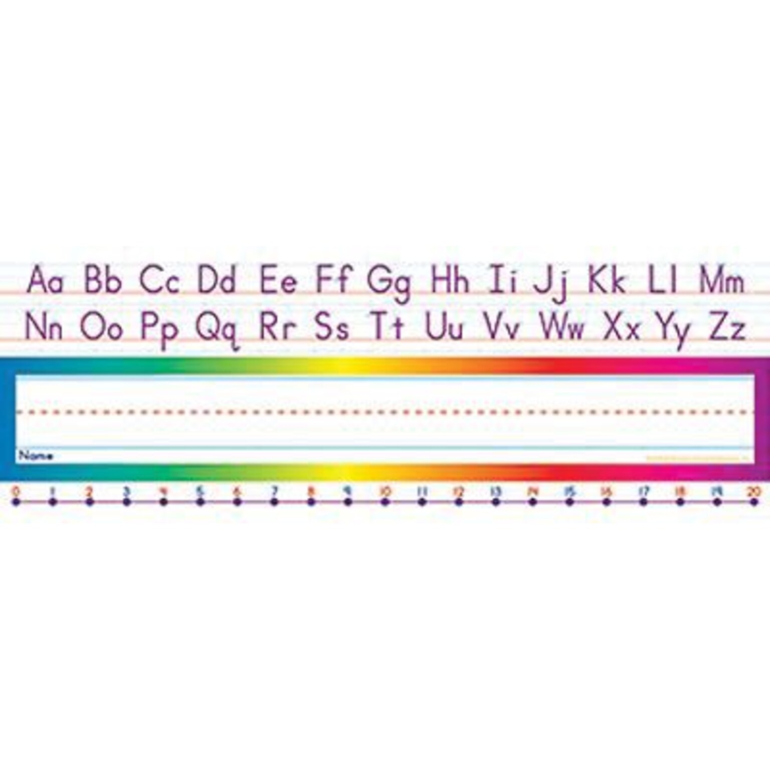 Scholastic Alphabet-Number Line Standard Name Plates, 4 x 12, 36/Set (TF-1528)