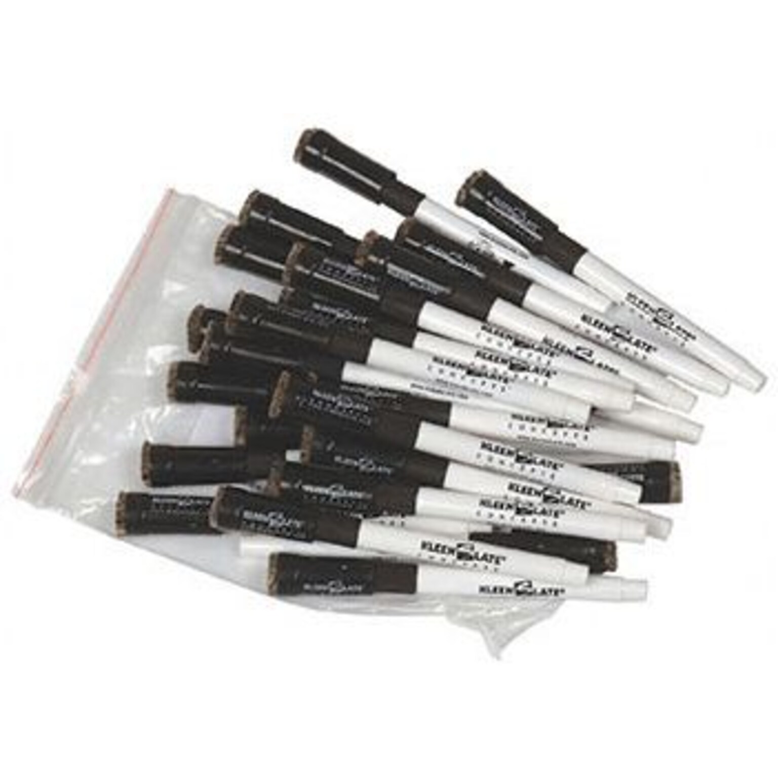 KleenSlate Dry Erase Markers, Bullet Tip, Black, 24/Pack (KLS43324)