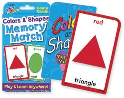 Shapes & Colors Memory Match Challenge Cards for Grades PreK-1, 56 Pack (T-24007)