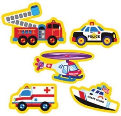 Trend Rescue Vehicles superShapes Stickers-Large, 208 CT (T-46301)