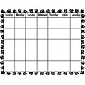 Teacher Created Resources Calendars, Black & White Paw Print Chart
