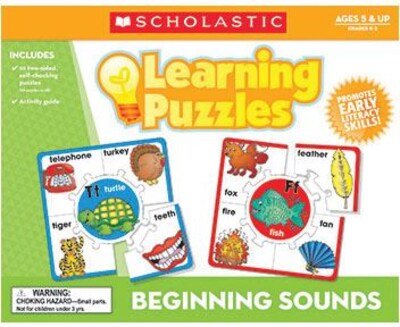 Scholastic Learning Puzzles, Beginning Sounds