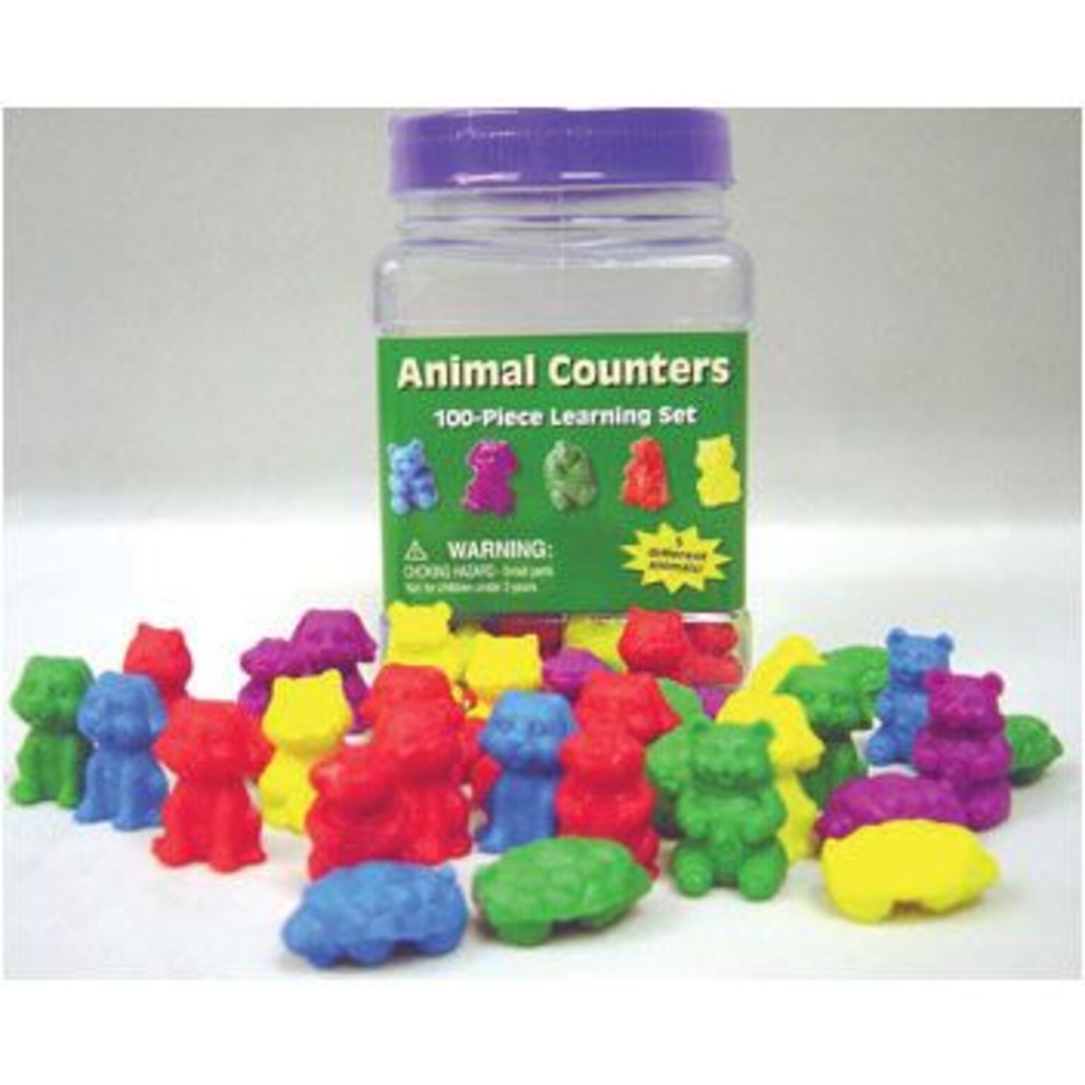 Eureka Tub of Animal Counters, 100/Pack (EU-867470)