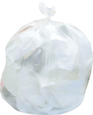 Heritage 20-30 Gallon Trash Bag, 30 x36, Low Density, 0.5 Mil, Clear, 250/Carton (H6036MC)