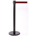 QPro 250 Black Retractable Belt Barrier with 11 Maroon Belt