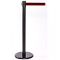 QPro 250 Black Retractable Belt Barrier with 11' Maroon Belt