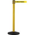 SafetyMaster 450 Yellow Retractable Belt Barrier with 8.5 Yellow/Black CLEAN Belt