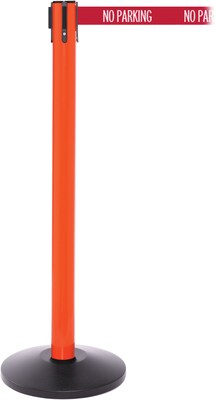 SafetyPro 250 Orange Retractable Belt Barrier with 11 Red/White NO PARKING Belt