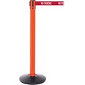 SafetyPro 250 Orange Retractable Belt Barrier with 11 Red/White NO PARKING Belt