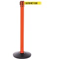 SafetyPro 250 Orange Retractable Belt Barrier with 11 Yellow/Black WET FLOOR Belt