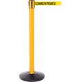 SafetyPro 250 Yellow Retractable Belt Barrier with 11 Yellow/Black CLEAN Belt