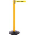 SafetyPro 250 Yellow Retractable Belt Barrier with 11 Yellow/Black WET FLOOR Belt