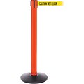 SafetyPro 300 Orange Retractable Belt Barrier with 16 Yellow/Black WET FLOOR Belt