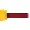 WallPro 300 Yellow Wall Mount Belt Barrier with 13 Red Belt