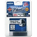 Brother® TZE Lettering Label Tape; 3/4(W) x 26.2(L); Black On White