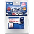 Brother® TZE Lettering Label Tape; 1(W) x 26.2(L); Red On White