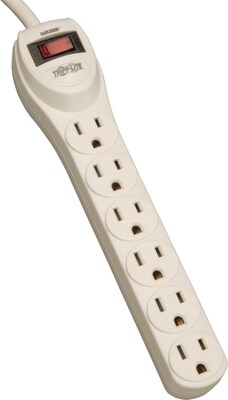 Tripp Lite PS-6 Power Strip With 4 Cord; 6 Outlets