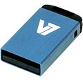 V7® VU28GCR-BLU-2N Nano USB 2.0 Flash Drive; 8GB
